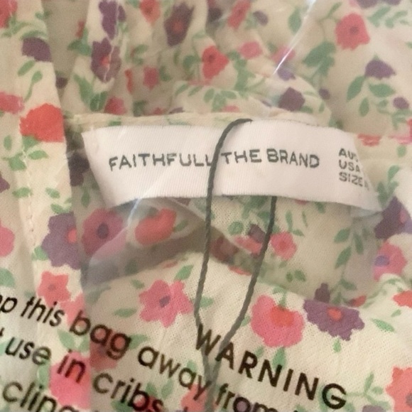 FAITHFUL THE BRAND MARIANNE MINI DRESS BASTILLE PRINT BY ANTHROPOLOGIE SIZE 10 - Picture 13 of 14